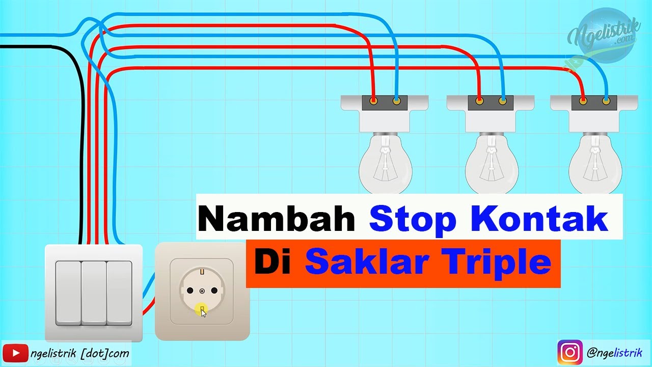 Menambahkan Stop Kontak Di Samping Saklar Triple