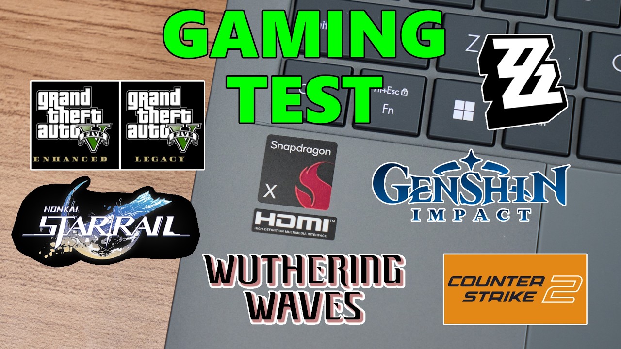 Gaming test - ASUS Zenbook A14 UX3407 with Snapdragon X (X1-26-100)