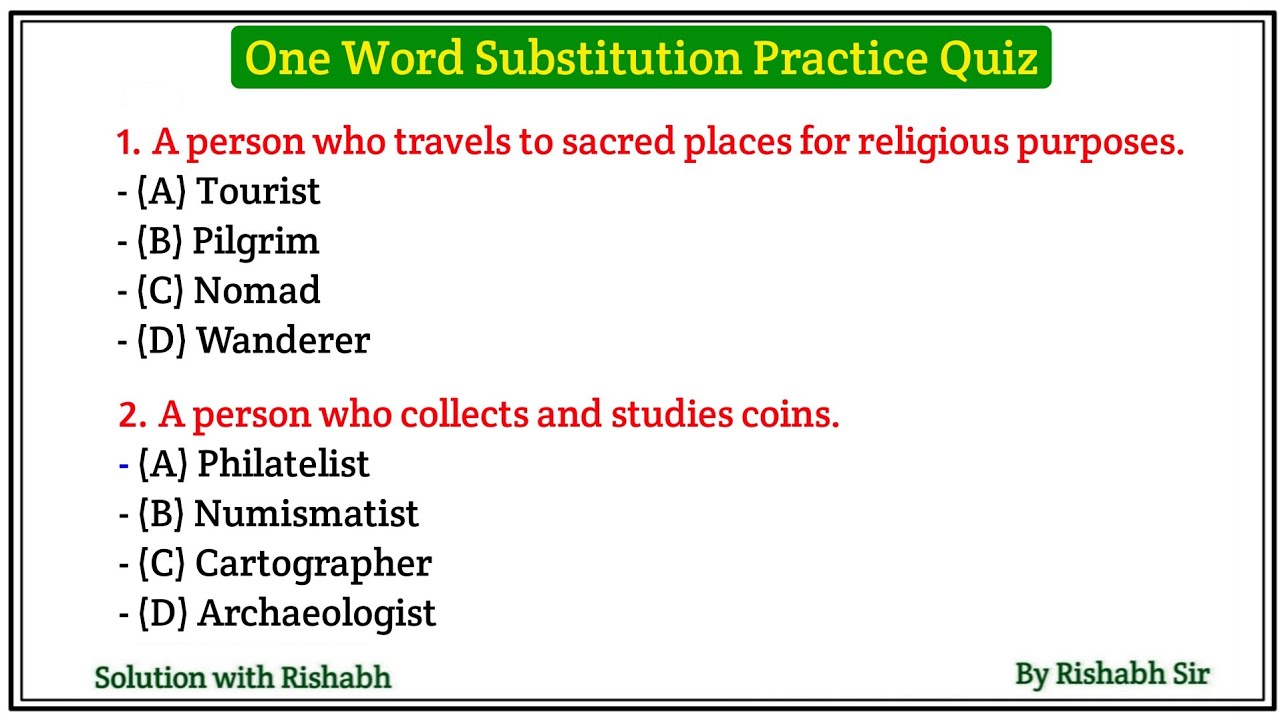One Word Substitutions for all competitive exam | One word substitution for ssc exams