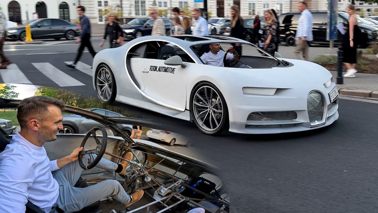 Zbudowałem rower w kształcie Bugatti Chiron, z napędem elektrycznym
