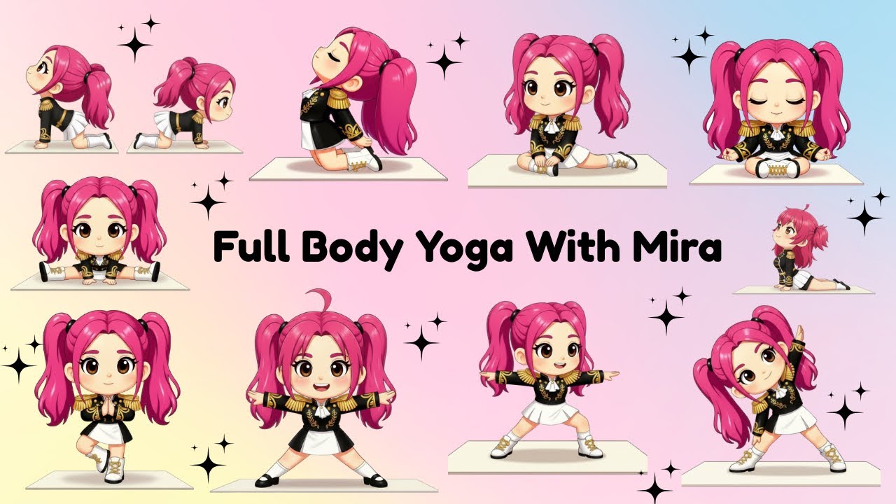 Full Body Yoga With Mira🧘‍♀️  | KPop Demon Hunters | Yoga for Kids | Joyful Moves🌈