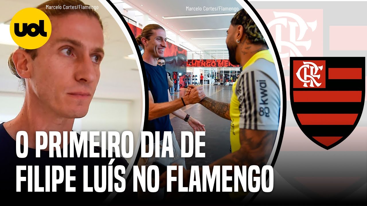 FLAMENGO: PRIMEIRO DIA DE FILIPE LUÍS TEM APELIDO DE GABIGOL E CORRIDA ESTILO JORGE JESUS