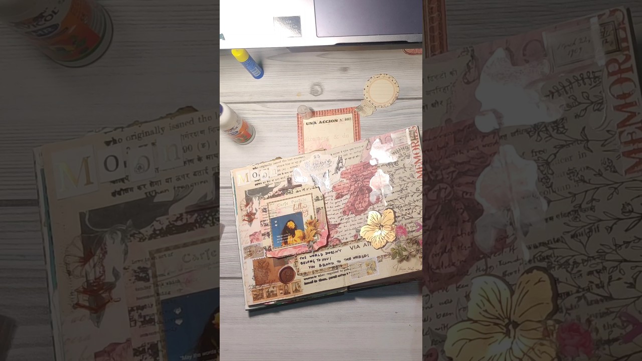 Scrap Journal time lapse ❤️ #scrapjournal #artjournal #vintagejournal #artjournalideas #journalideas