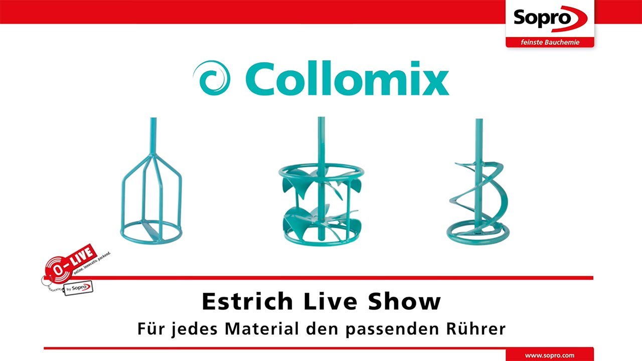 Collomix Rührer: Für jedes Material den passenden Rührstab
