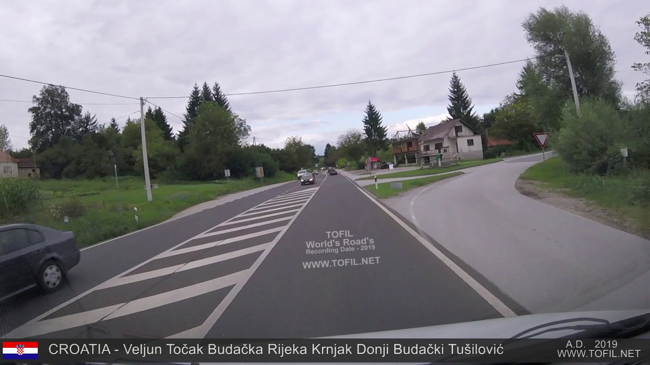 1039 CROATIA - Veljun Točak Budačka Rijeka Krnjak Donji Budački Tušilović DASHCAM 2019 WWW.TOFIL.NET