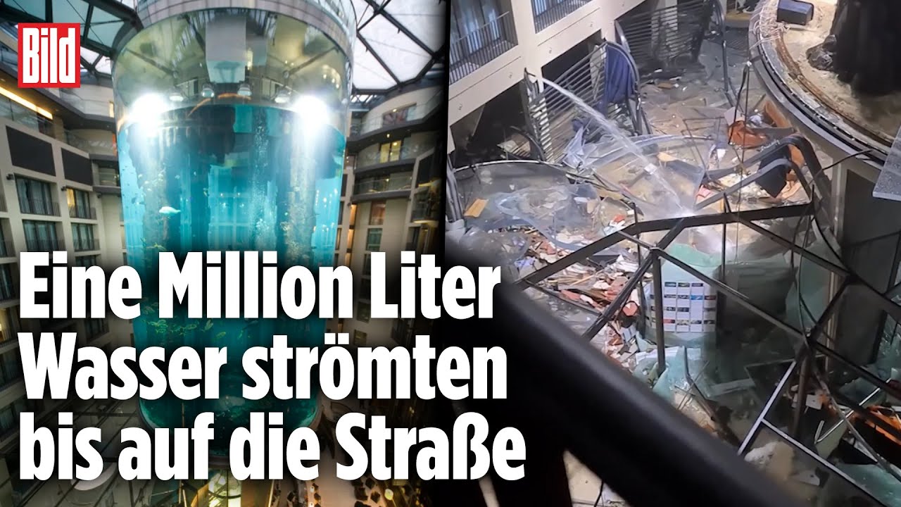 AquaDom explodiert: 16 Meter hohes Aquarium in Hotel bricht zusammen | Berlin