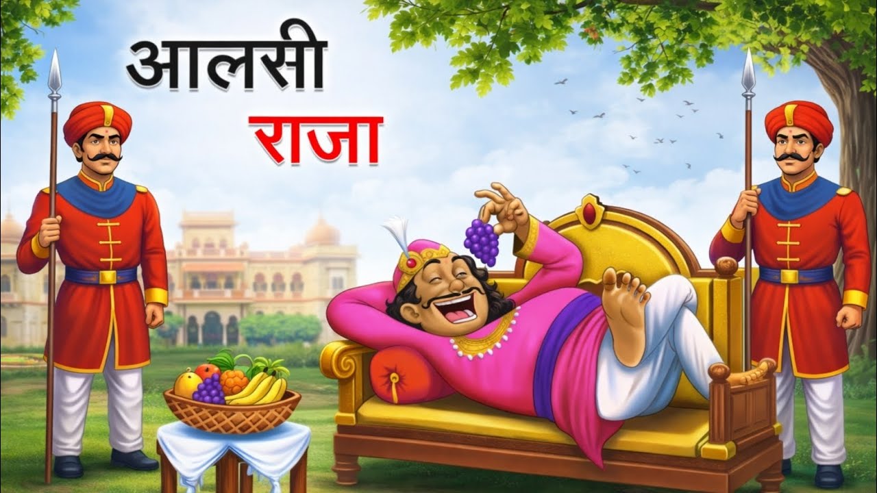 “आलसी राजा की अनोखी कहानी – जिसने सबको बड़ा सबक सिखाया!” || प्रेरणा दायक कहानी #hindicartoonstory 