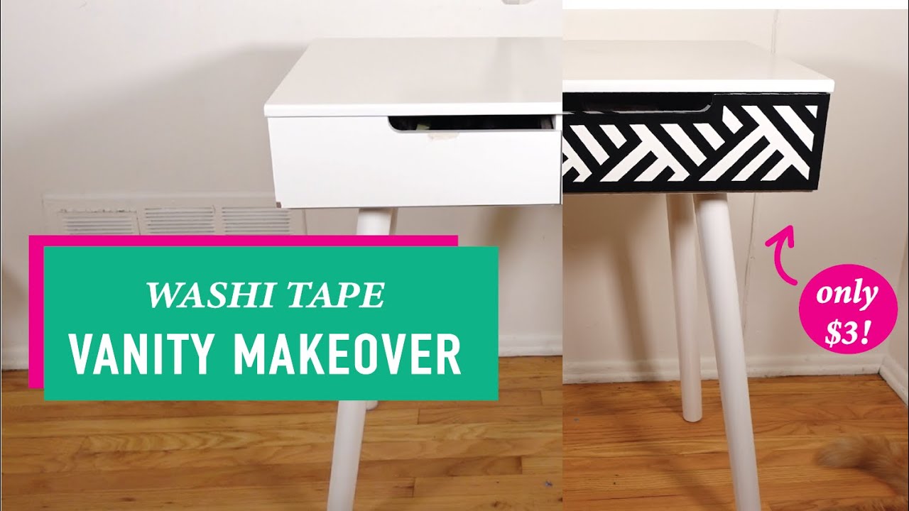 Genius DIY Decor Hack | $3 Washi Tape Furniture Makeover (No Paint!)