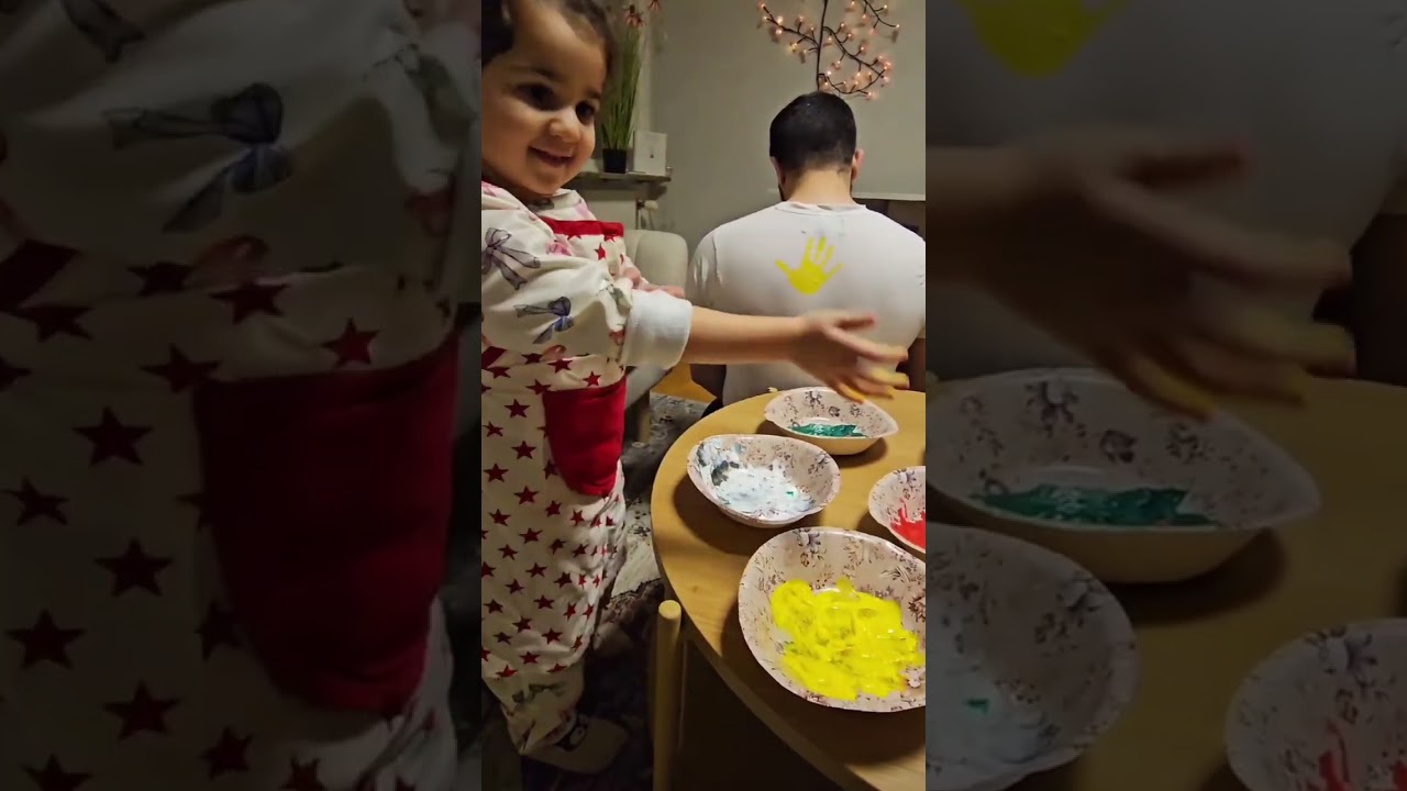 تعلم ألالوان 🌸 قررت زين كنزة بابا بطريقتي الخاصة😍#youtubeshorts #baby #family #kids #تصويراطفال
