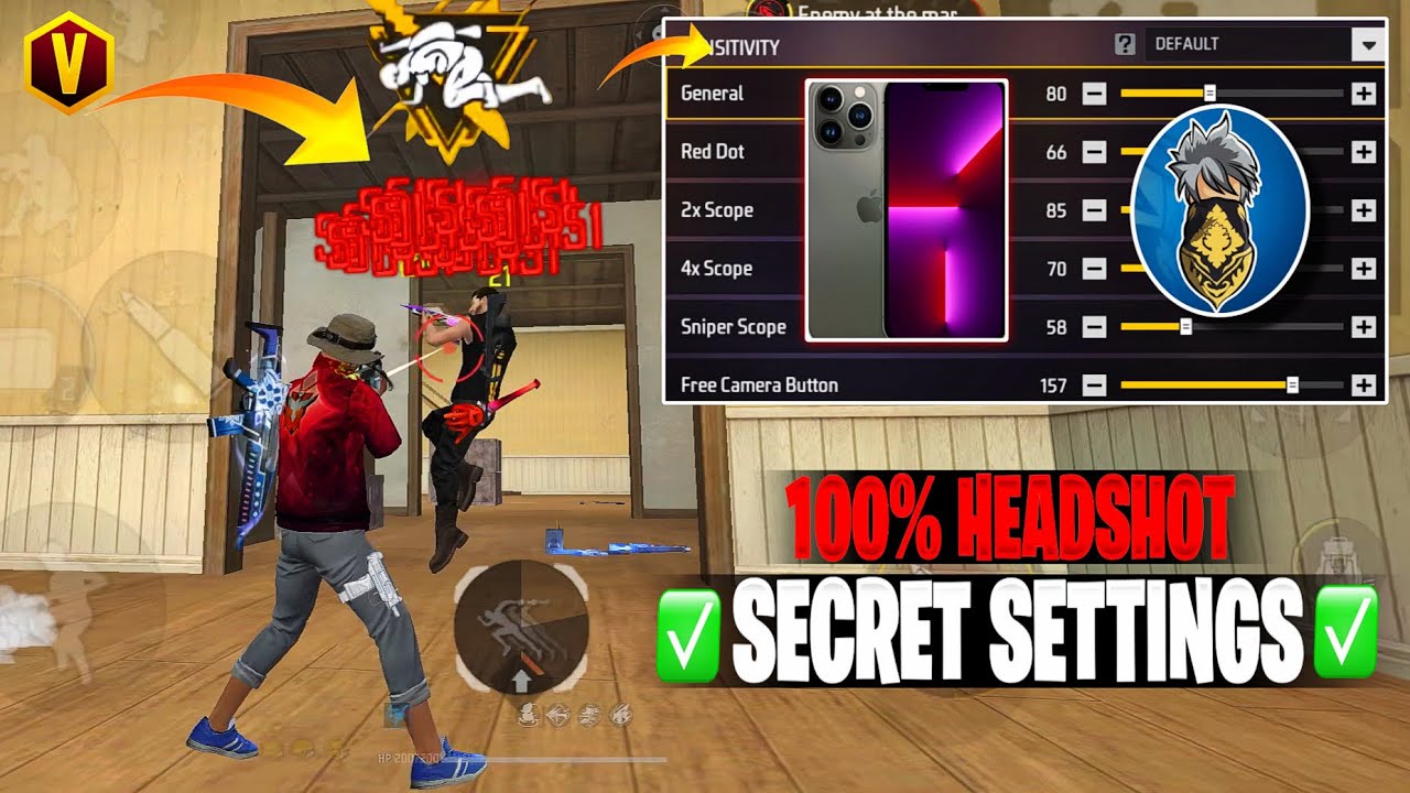iPhone 13 free fire sensitivity setting⚙️✅ | iPhone 13 free fire headshot setting