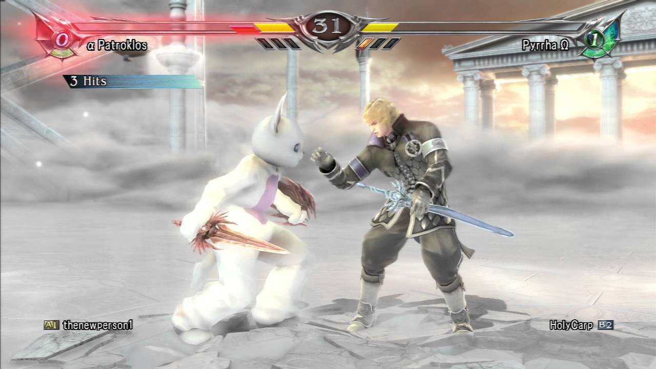 Alpha Patroklos vs Pyrrha Omega (HolyCarp) [Soul Calibur V Player Match]