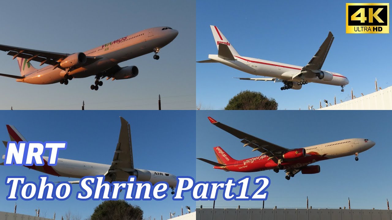 54 aircrafts in 31 min. Narita Airport 成田空港 Toho Shrine 東峰神社 Part12 Plane Spotting
