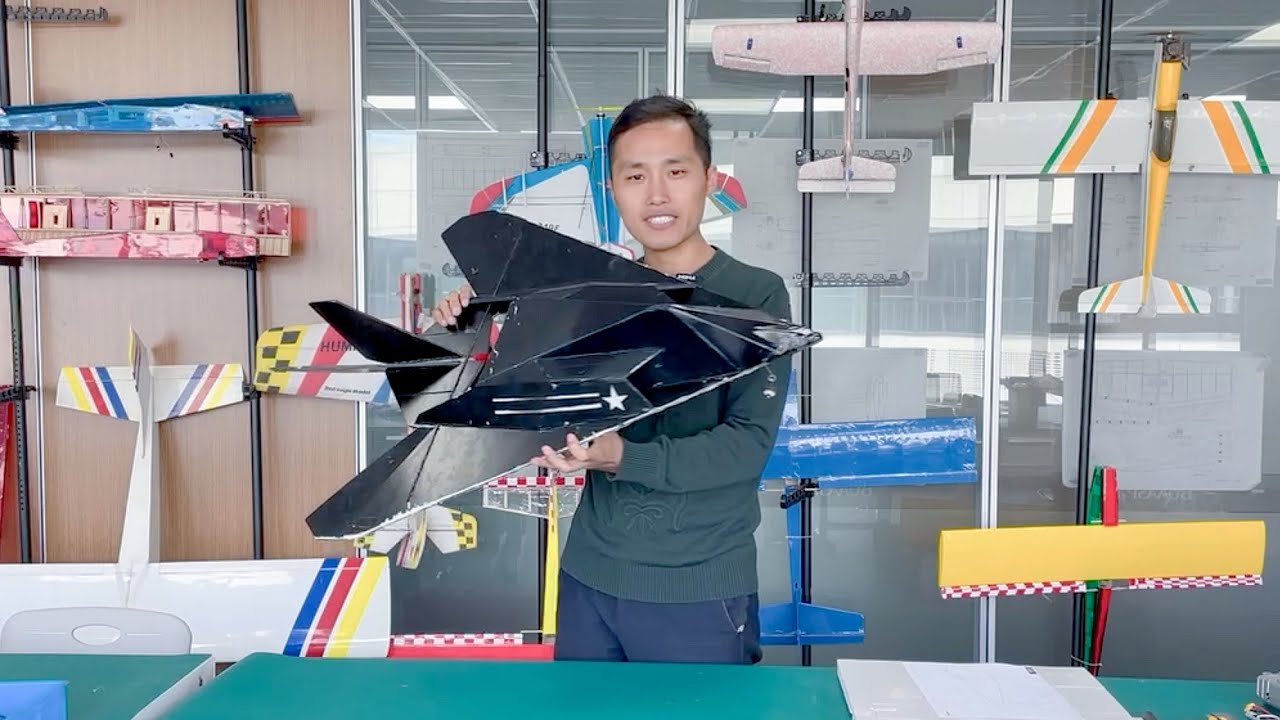 F117航模飞机制作，首飞即炸！