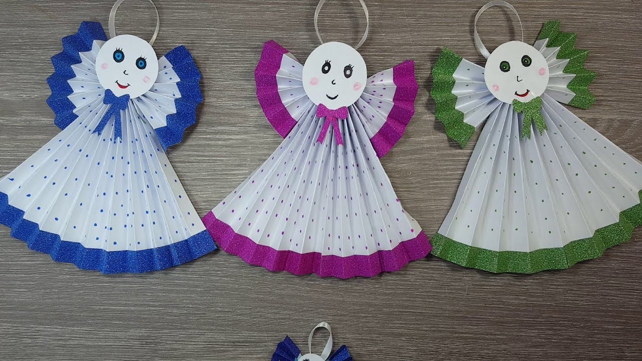 دمى جميلة جدا  لتزيين المدارس وغرف الاطفال 💗  How to Make Paper Doll