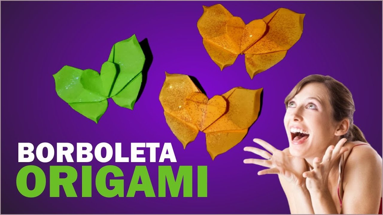 DESCUBRA COMO FAZER ORIGAMI DE BORBOLETA COM CORAÇÃO