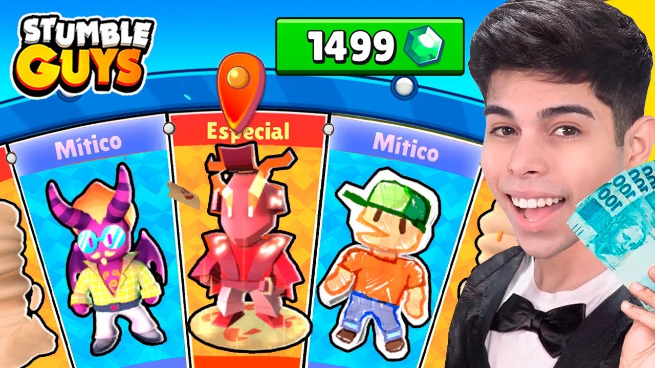A ROLETA ESPECIAL MÍTICA MAIS CARA DO STUMBLE GUYS QUE EU ENCONTREI!