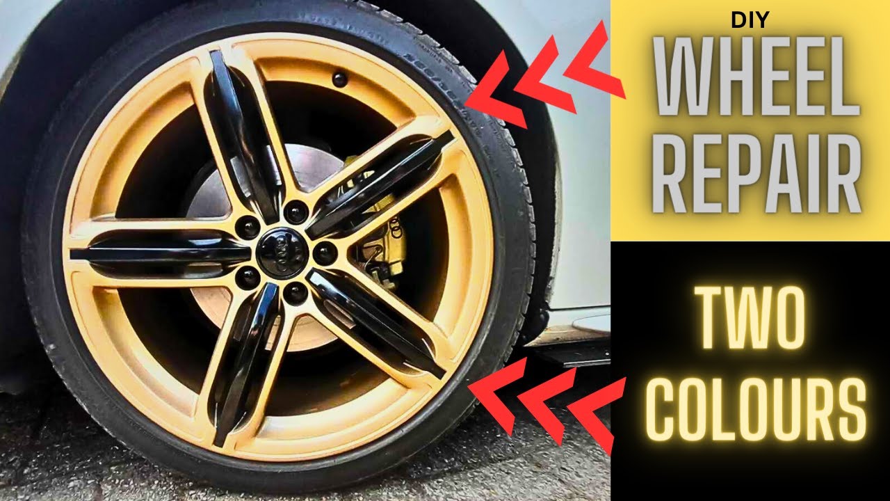 How To Spray Paint Wheels TWO COLOURS At Home