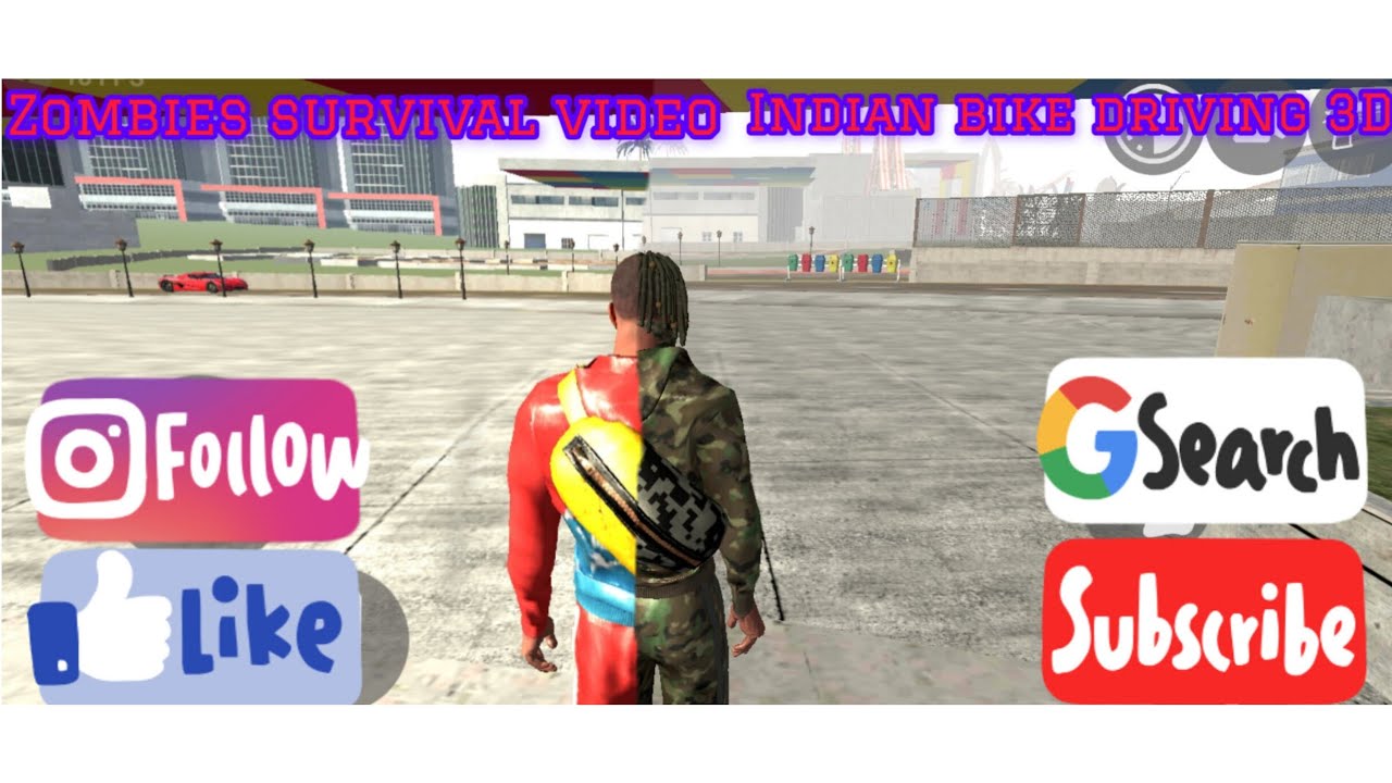 Indian bike driving 3D zombie survival video 