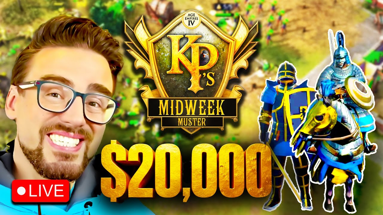 🔴LIVE - [4K] Age of Empires IV - $20,000 Tournament - DLC in ONE WEEK! - Midweek Muster S2 #11