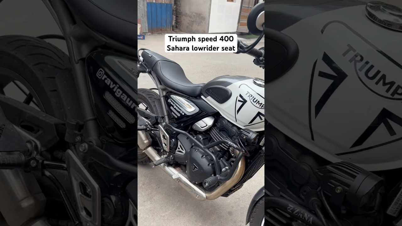 Triumph speed 400 modified sahara lowrider seat #bike #triumph #saharaseats #automobile