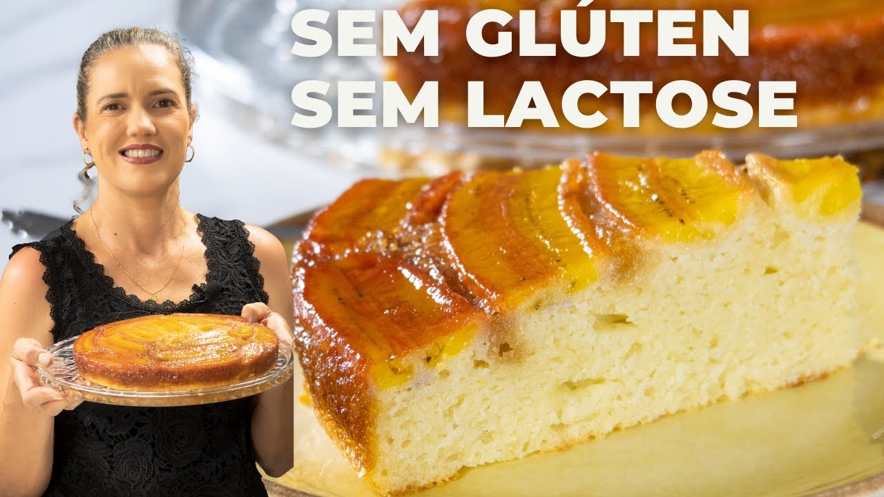 BOLO DA VOVÓ DE BANANA CARAMELIZADA - SEM GLÚTEN E SEM LEITE (sem trigo e leite)