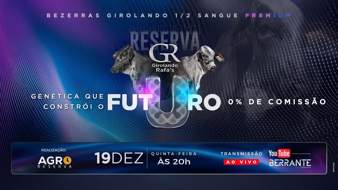 🔹 Reserva Girolando Rafa’s 🔹| ⏳ 19 de dezembro (quinta-feira) | às 20h