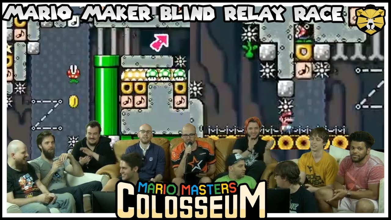 Mario Masters Colosseum: Super Mario Maker Blind Relay Race