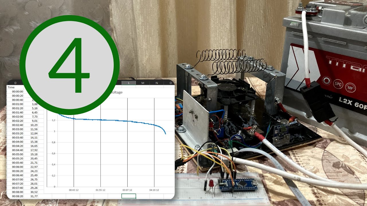 Мощная электронная нагрузка на Arduino + INA219  с подключением к ПК