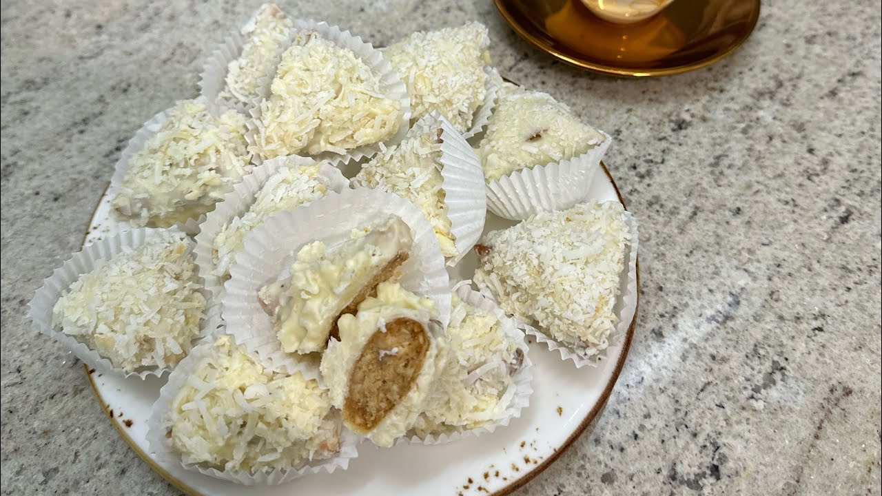 صمصة رافايللو - حلويات تقليدية تختص بها الجزائر وتونس والمغرب - قدمتها بنكهة الرفايللو