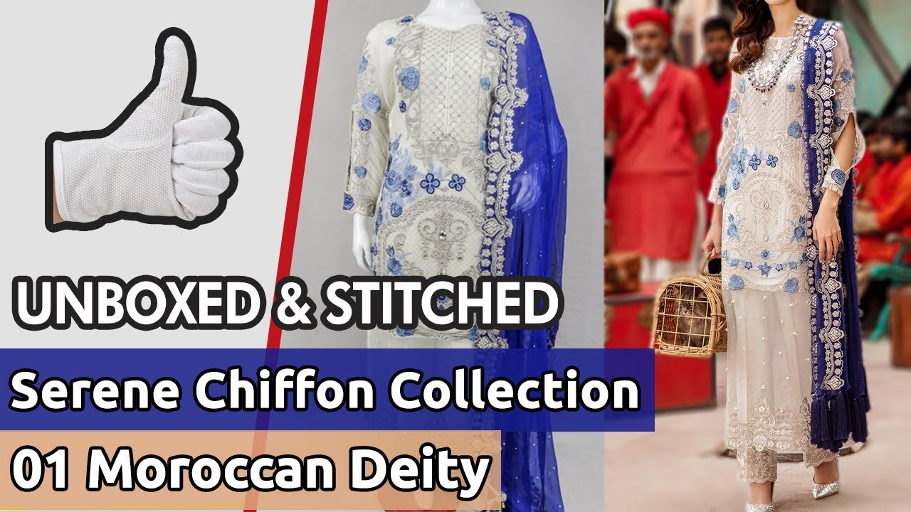Serene Chiffon Suit 2019 | UNBOX & STITCH | Latest Dress Design 01 Moroccan Deity