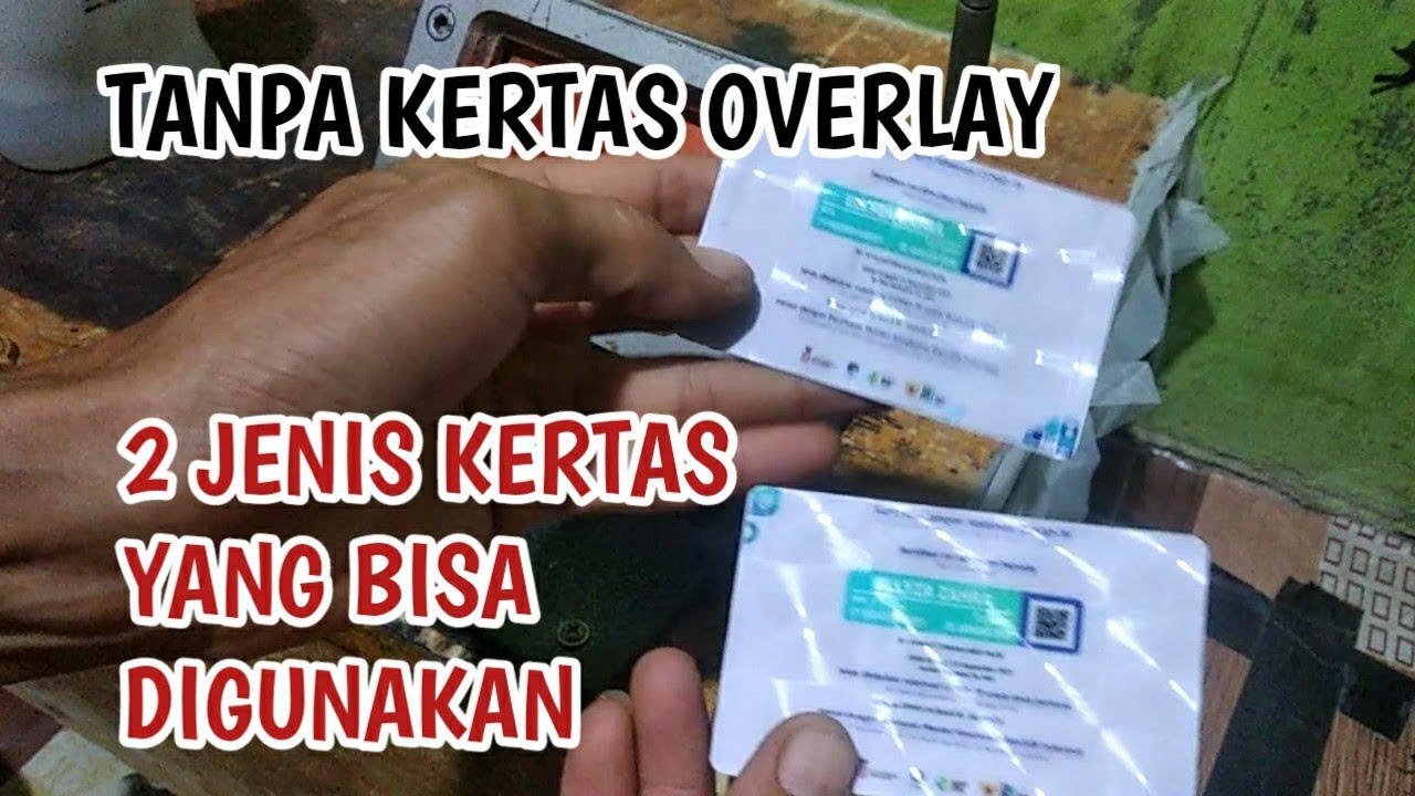 Two Types of Paper That Can Be Used for Vaccine ID Cards || Without Overlay