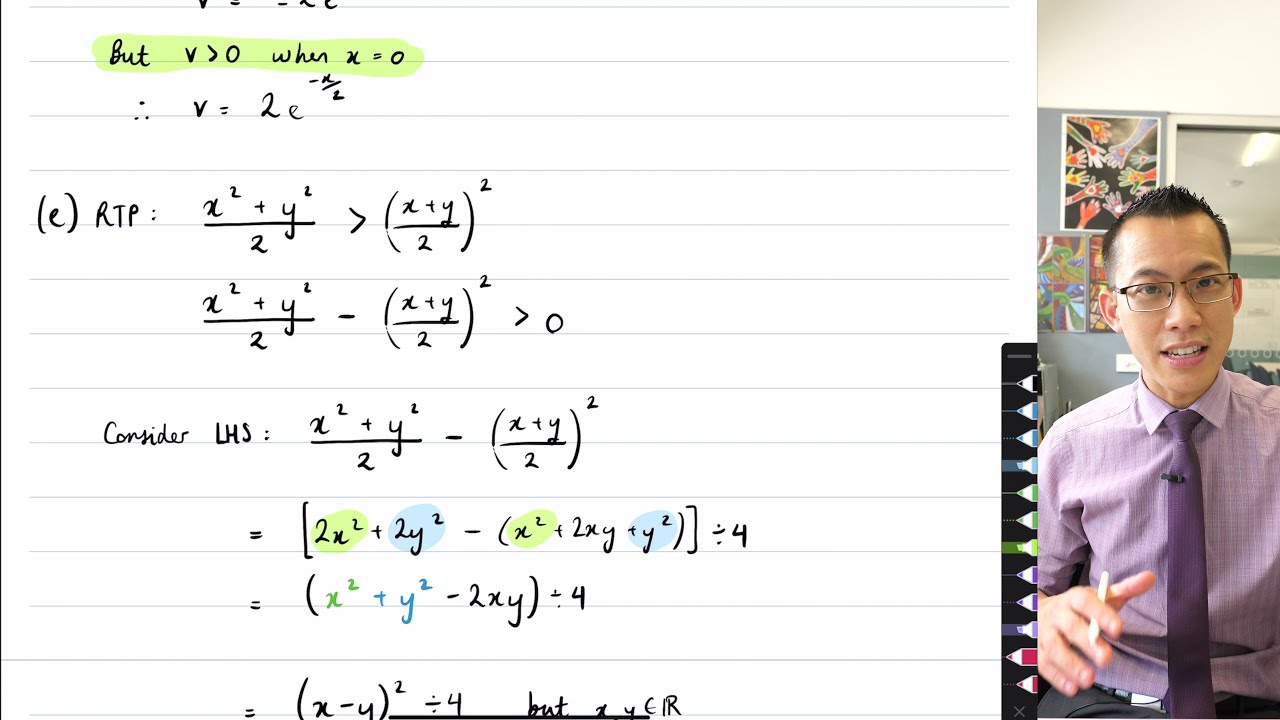 Inequality proof: average of squares vs. square of average