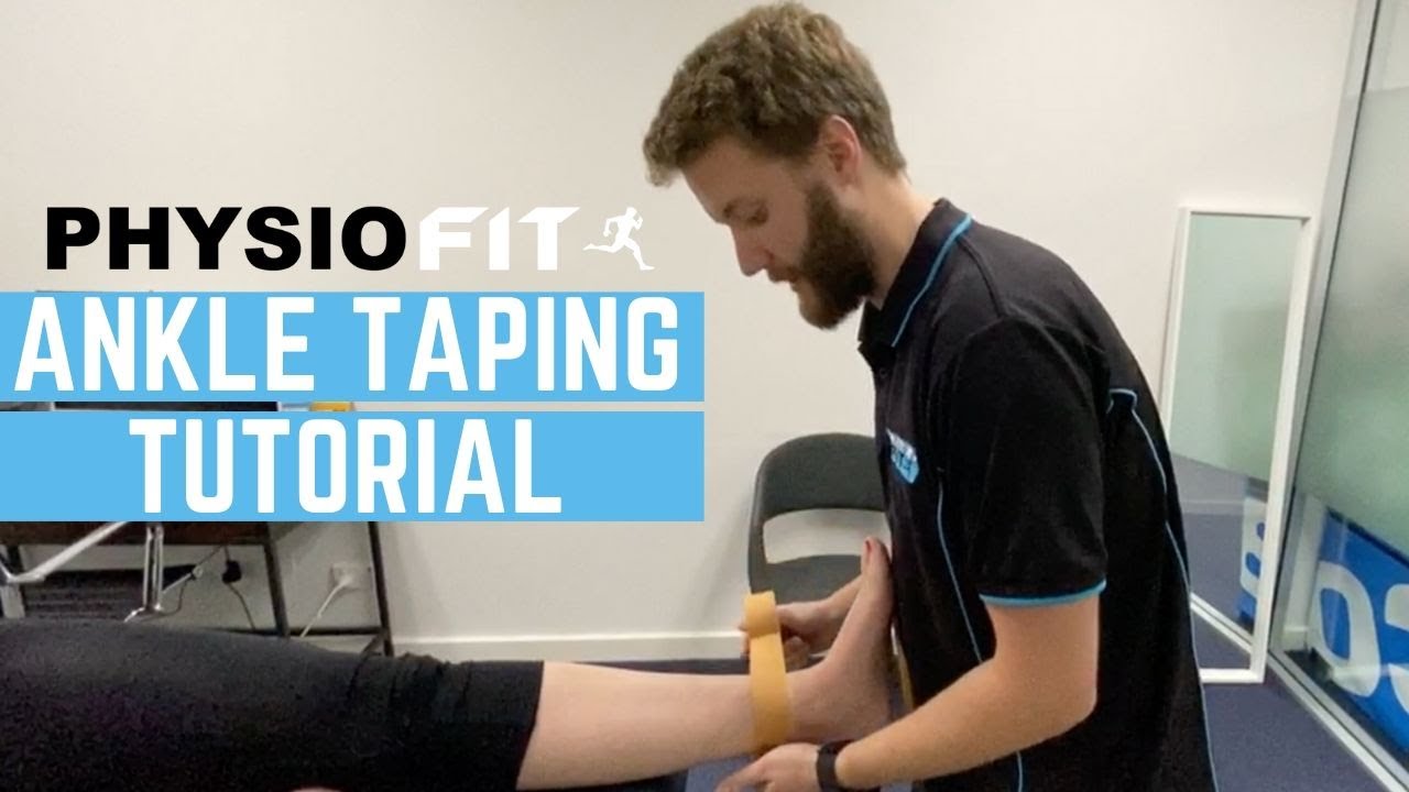 How to tape an ankle for sports trainers by Physio Fit Adelaide