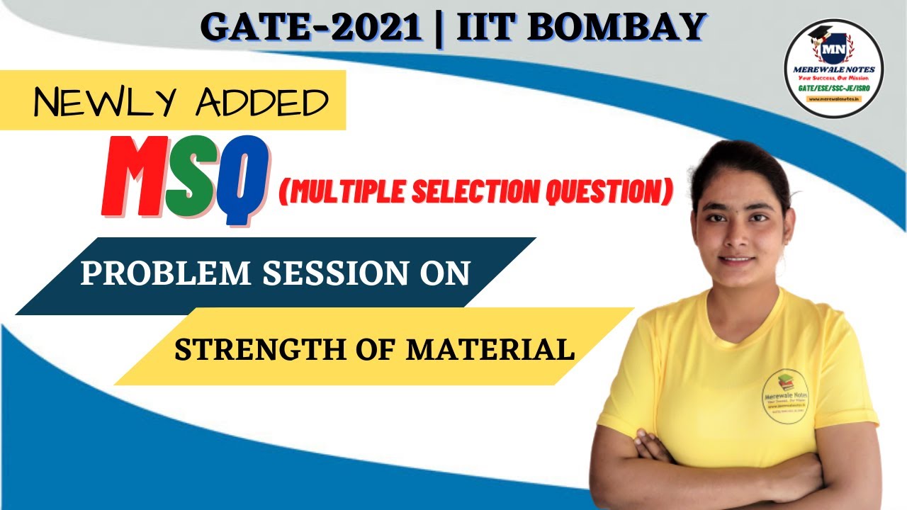 MSQ | Strength of Material  | GATE - 2021 | Multiple Selection Questions for GATE Exam.