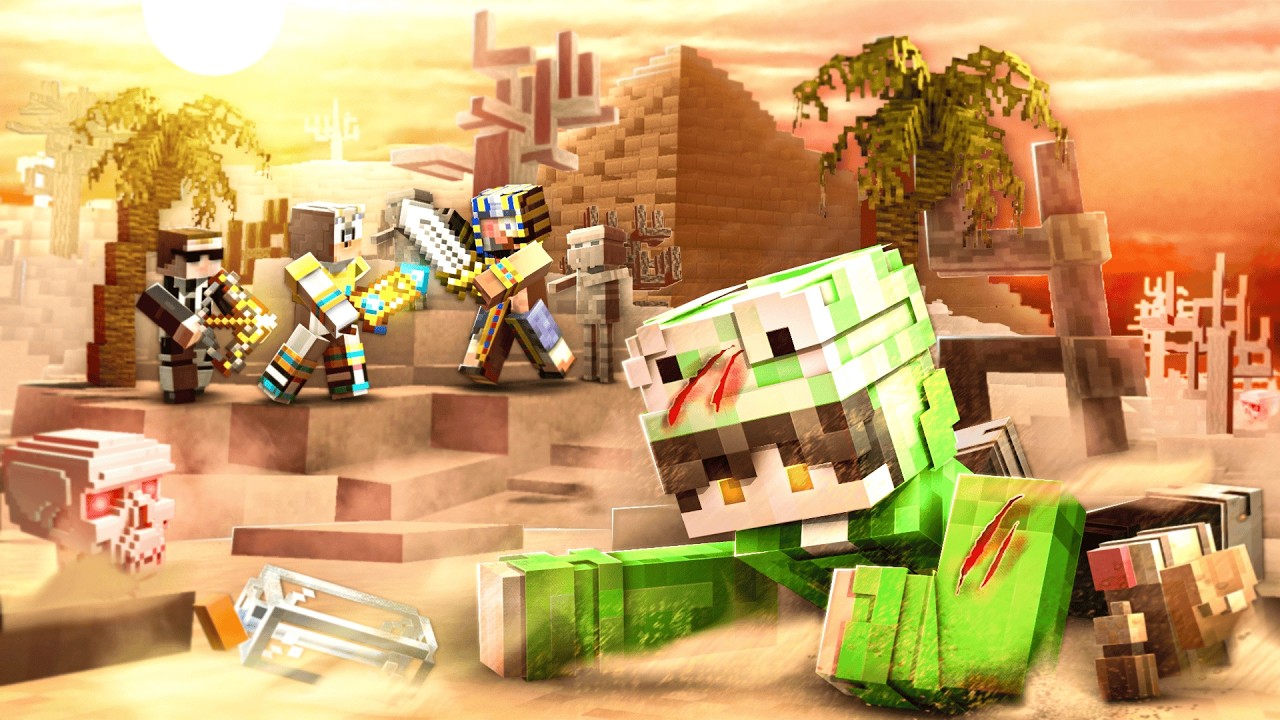 24H NA PRZEKLĘTEJ PUSTYNI W MINECRAFT!