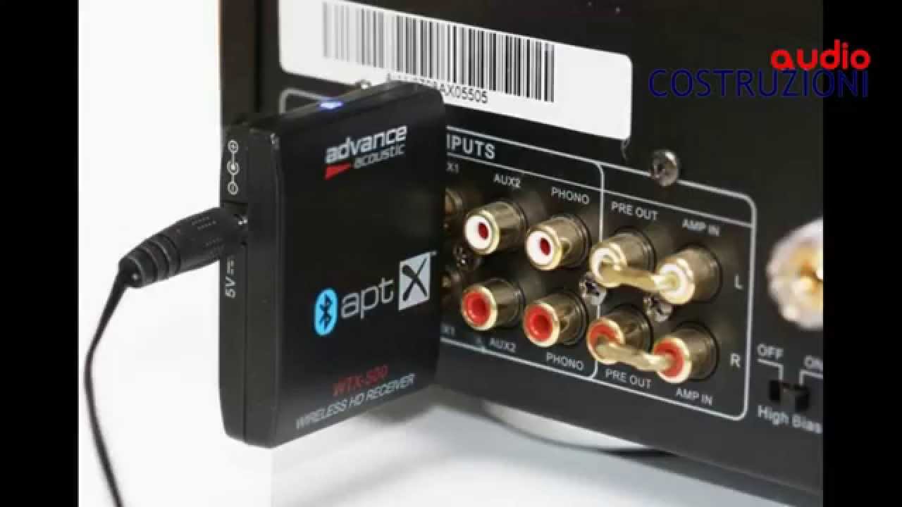 Advance Acoustic WTX 500 e WTX 1000 ricevitore Bluetooth hi fi di Sbisa' www audiocostruzioni com