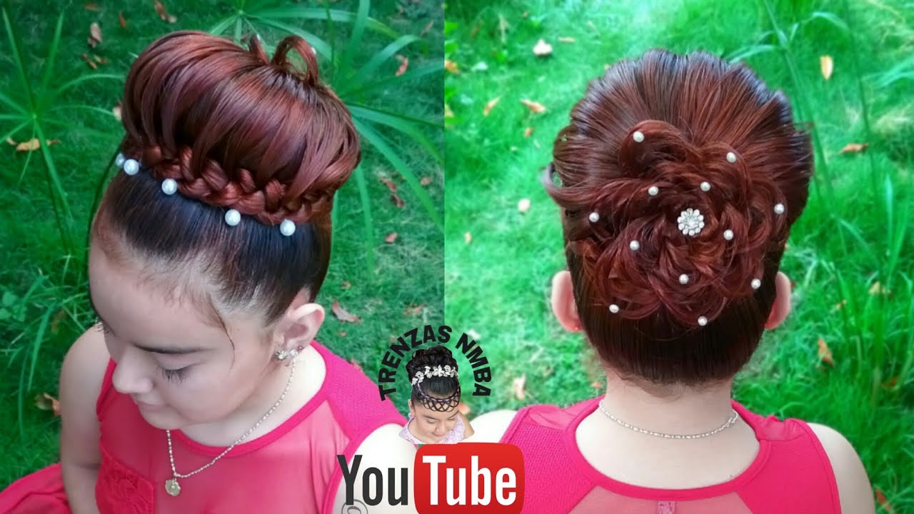 PEINADO ELEGANTE  RECOGIDO ALTO|PARA GRADUACIONES| XV AÑOS O BODAS| TRENZAS NMBA