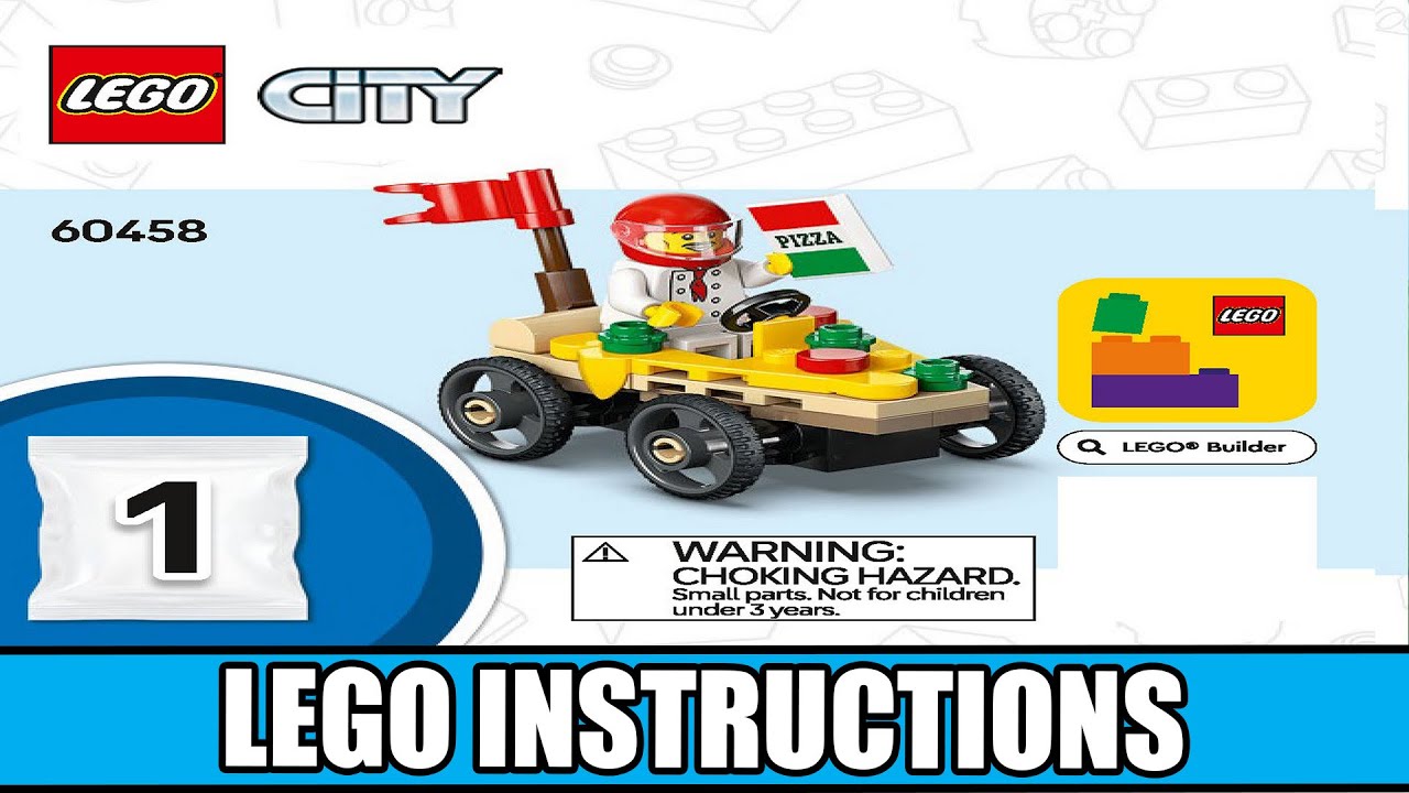 LEGO 60458  Instructions - City - Pizza vs. Fire Truck (Book 1)