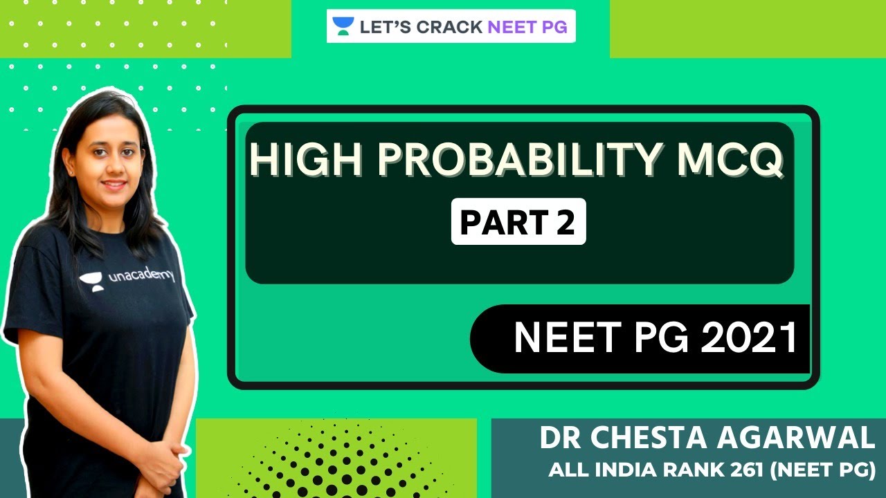 High probability MCQ | Dermatology | Part 2 | NEET PG 2021 | Dr. Chesta Agarwal