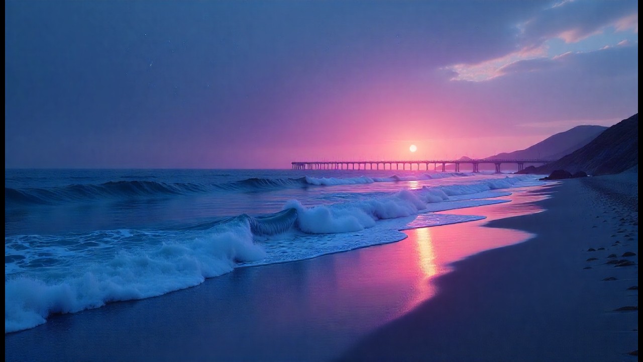 Fall Asleep Fast with Calming Ocean Waves | Relax, Focus, StudyRelaxing Ocean Sound At Night