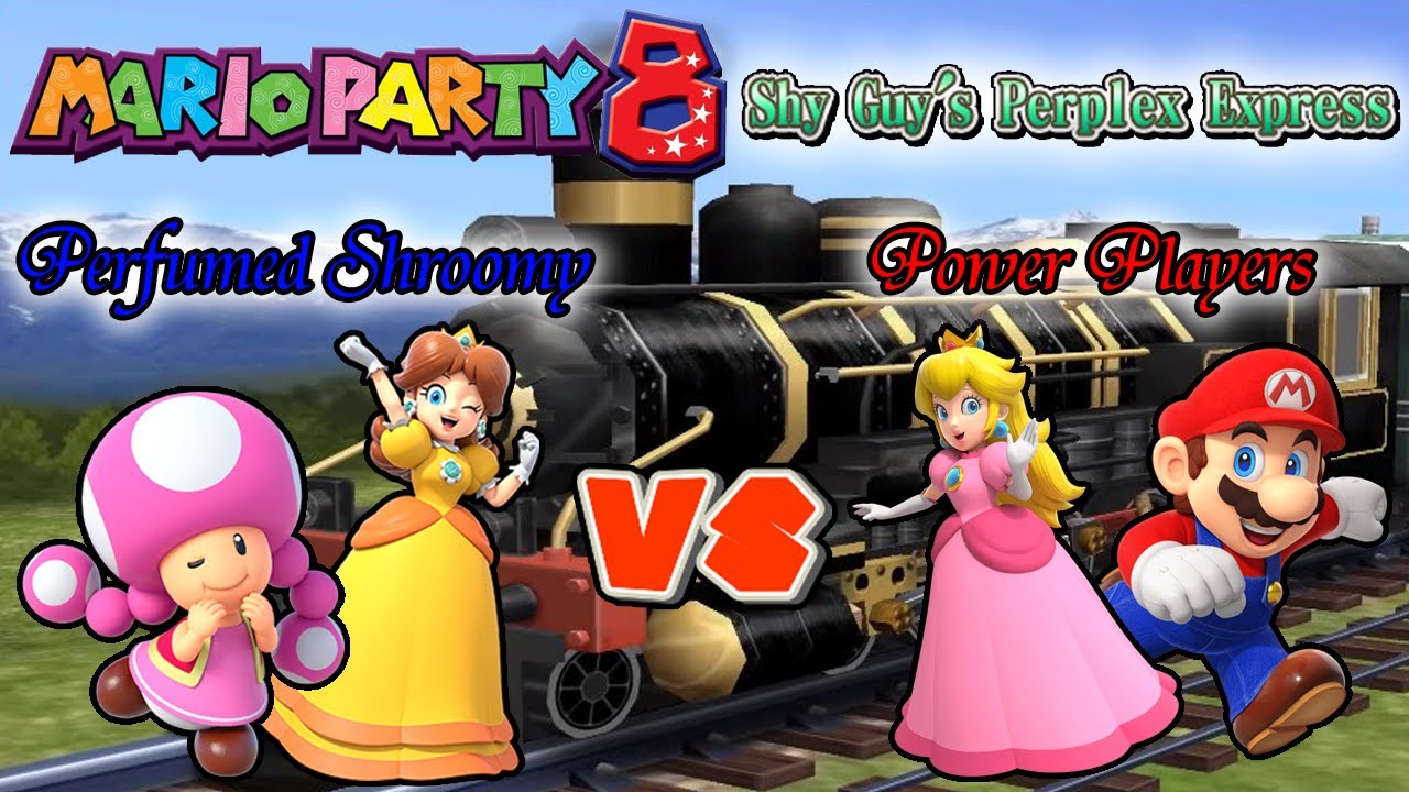Mario Party 8 - Toadette and Daisy vs Peach and Mario - Shy Guy's Perplex Express
