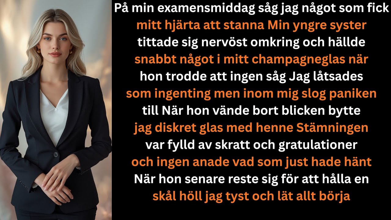 Min syster spetsade min drink p&aring; min examensmiddag  s&aring; jag bytte glas och l&auml;t henne h&aring;lla talet