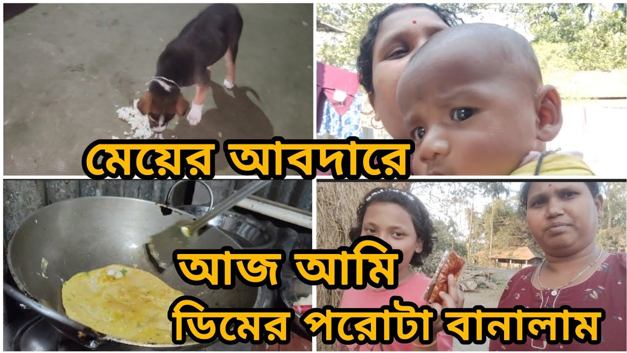 মেয়ের আবদারে আজ  আমি ডিমের পরোটা বানালাম lll