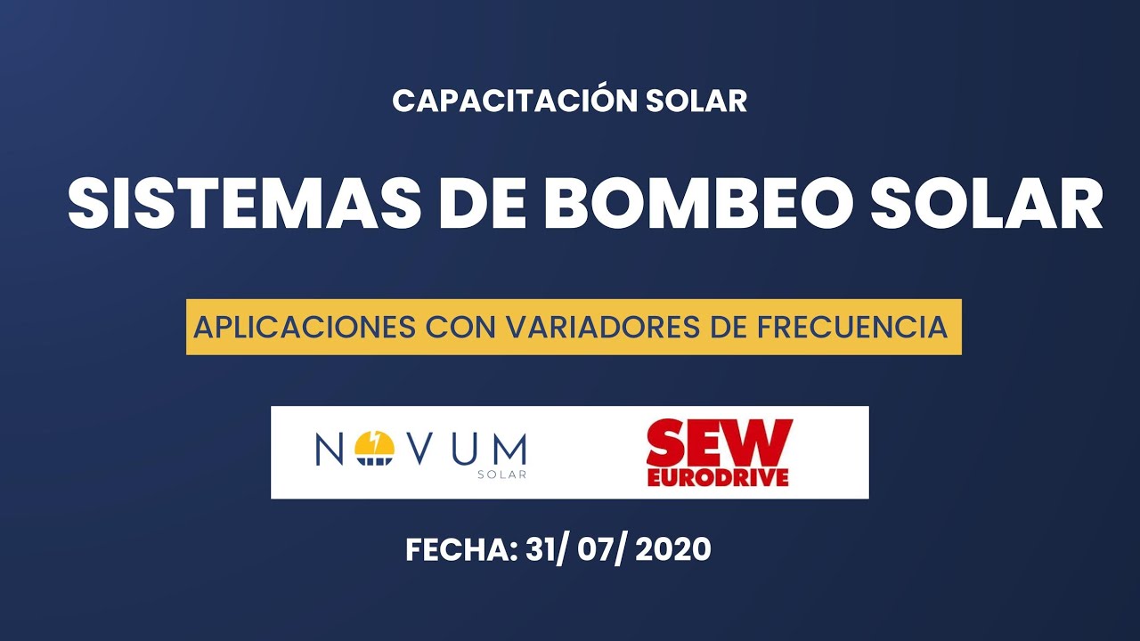 Webinar Bombeo Solar con Variadores de Frecuencia
