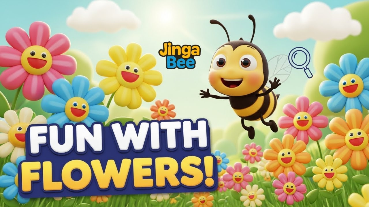 Learn Flower Names with Jinga Bee Kids Channel 🌸🌻🌼 | Fun Learning for Kids