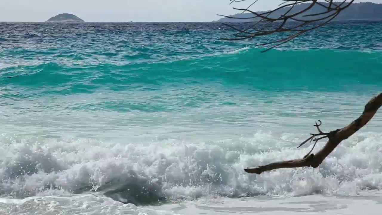 Sunny Beach Waves Relaxing Ocean Sounds for Sleep Study & Relaxation 8 Hours