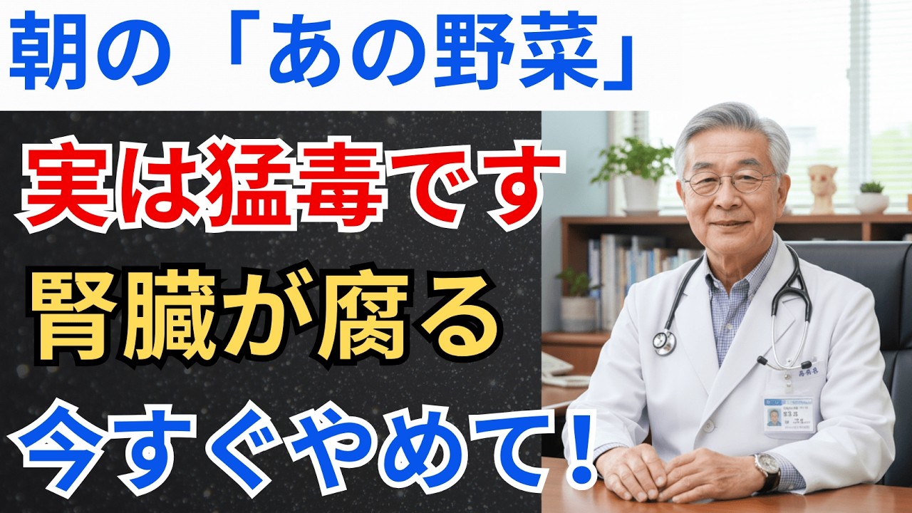 【知らないと危険】70歳以上は要注意⚠️腎臓を静かに壊す野菜4選と守る野菜5選【医師解説】｜医者メモ |高齢者の健康