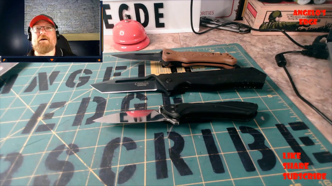 3 Camillus knives: The Beast, The Chuck, and NS-8