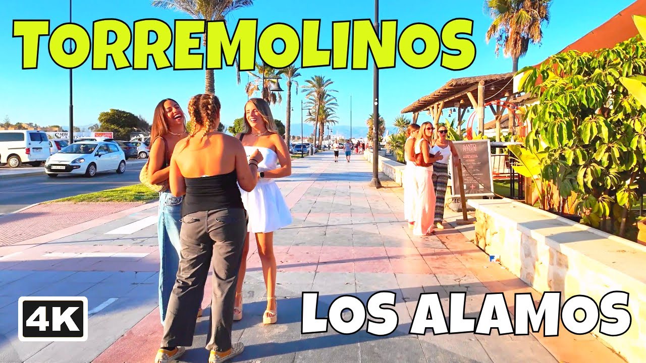 Real Life in Spain 🇪🇸 Los Alamos Torremolinos Town & Beach near Malaga [4K Walk] Costa del Sol