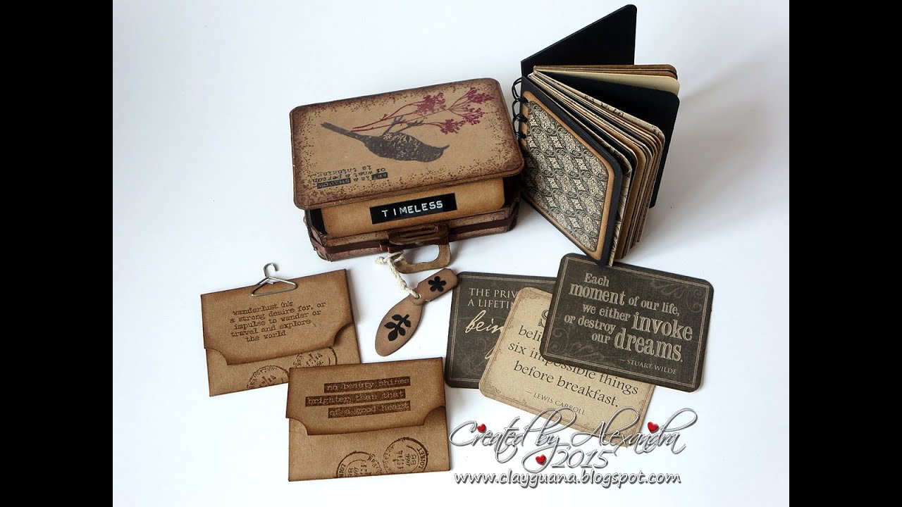 Suitcase Bag   Sizzix Die   Mini Album inside